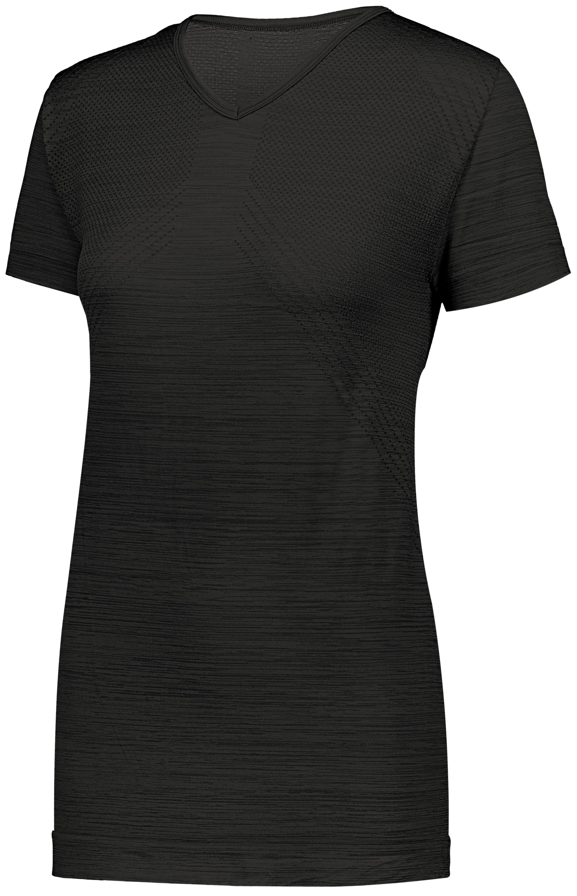 Ladies Striated Shirt Short Sleeve 222755