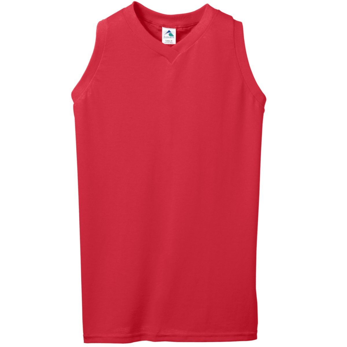 Ladies Sleeveless V-Neck Poly/Cotton Jersey 556