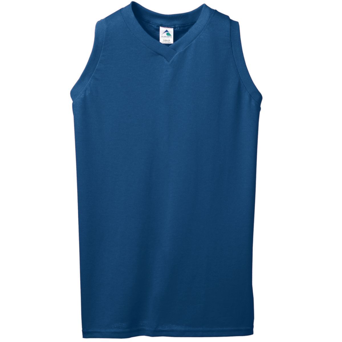 Ladies Sleeveless V-Neck Poly/Cotton Jersey 556