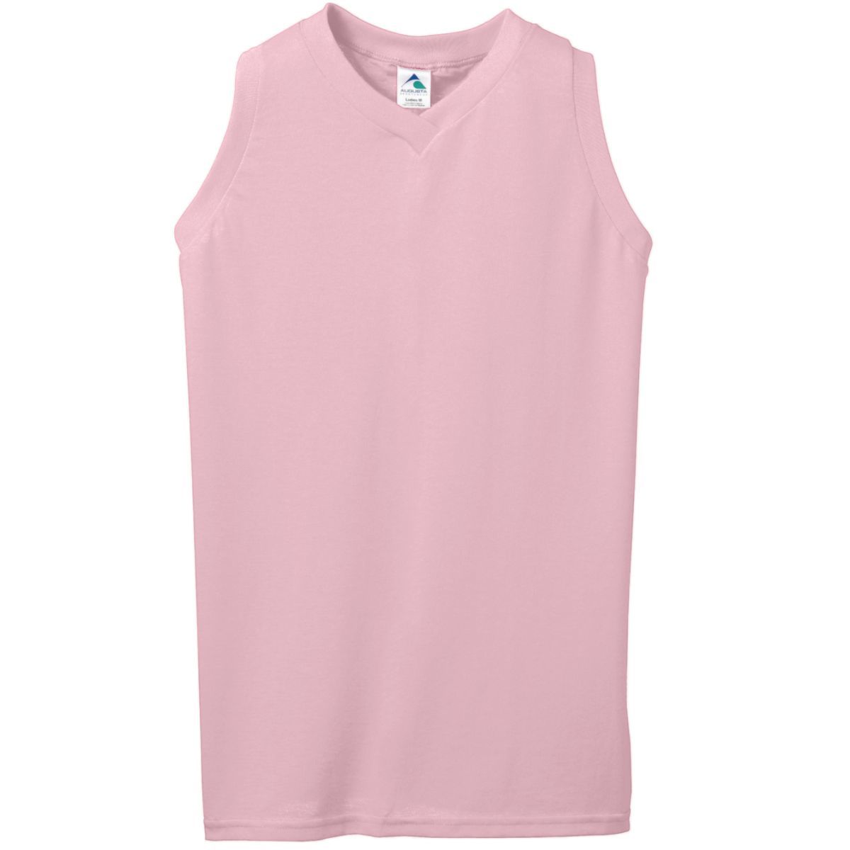Ladies Sleeveless V-Neck Poly/Cotton Jersey 556