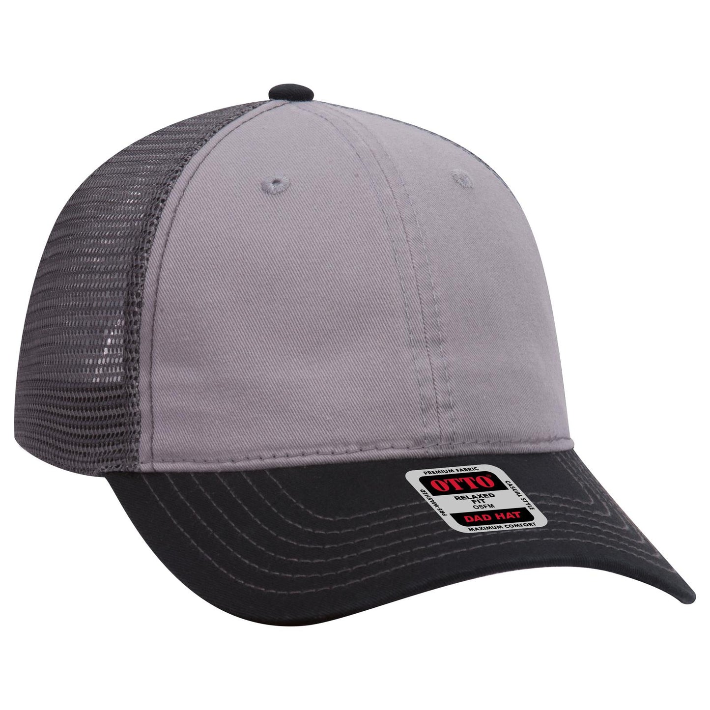 OTTO CAP 6 Panel Low Profile Mesh Back Trucker Dad Hat