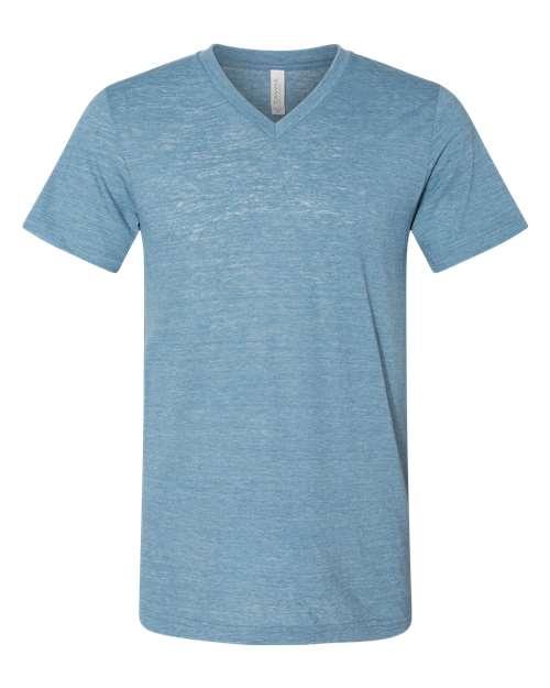 BELLA + CANVAS Textured Jersey V-Neck Tee 3655 - Dresses Max
