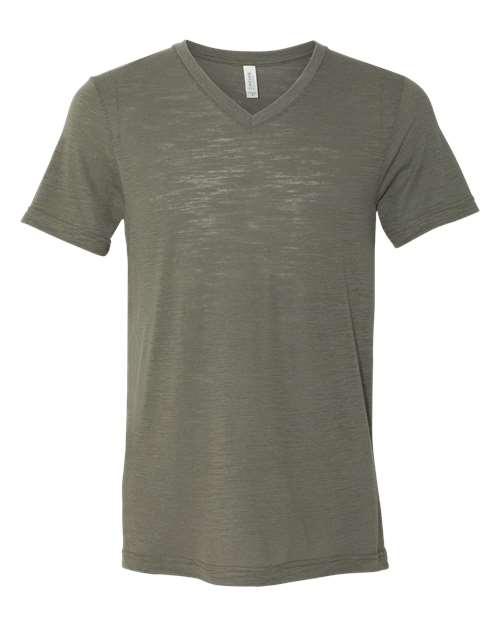 BELLA + CANVAS Textured Jersey V-Neck Tee 3655 - Dresses Max