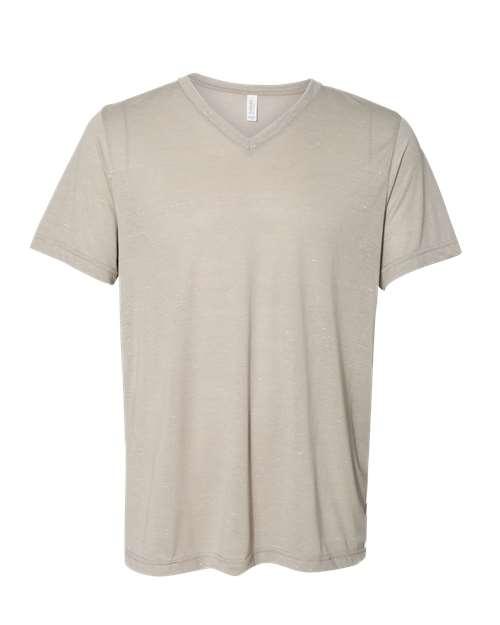 BELLA + CANVAS Textured Jersey V-Neck Tee 3655 - Dresses Max