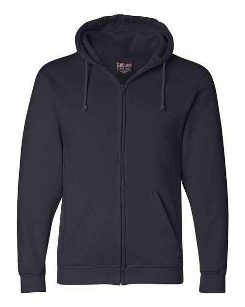Bayside USA-Made Full-Zip Hooded Sweatshirt 900 - Dresses Max