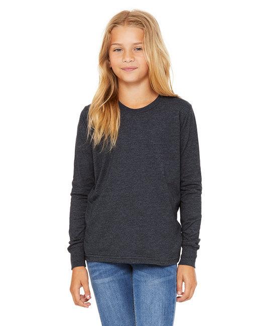 Bella + Canvas Youth Jersey Long-Sleeve T-Shirt 3501Y - Dresses Max
