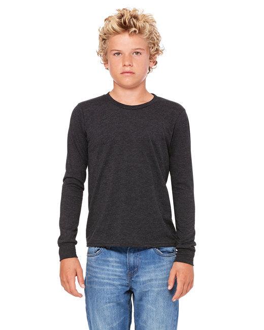 Bella + Canvas Youth Jersey Long-Sleeve T-Shirt 3501Y - Dresses Max