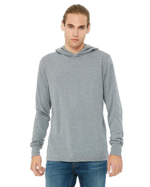 Bella + Canvas Unisex Jersey Long-Sleeve Hoodie 3512 - Dresses Max