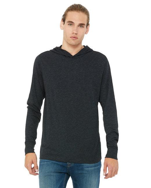 Bella + Canvas Unisex Jersey Long-Sleeve Hoodie 3512 - Dresses Max