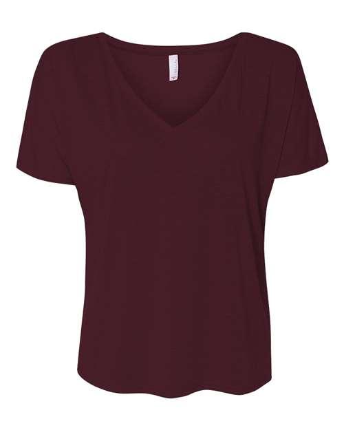 BELLA + CANVAS Women’s Slouchy V-Neck Tee 8815 - Dresses Max