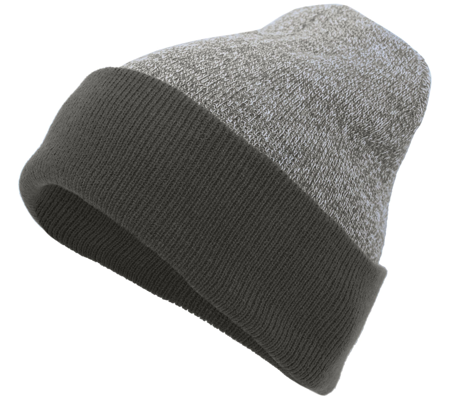 Heather Two-Tone Cuff Beanie 651K