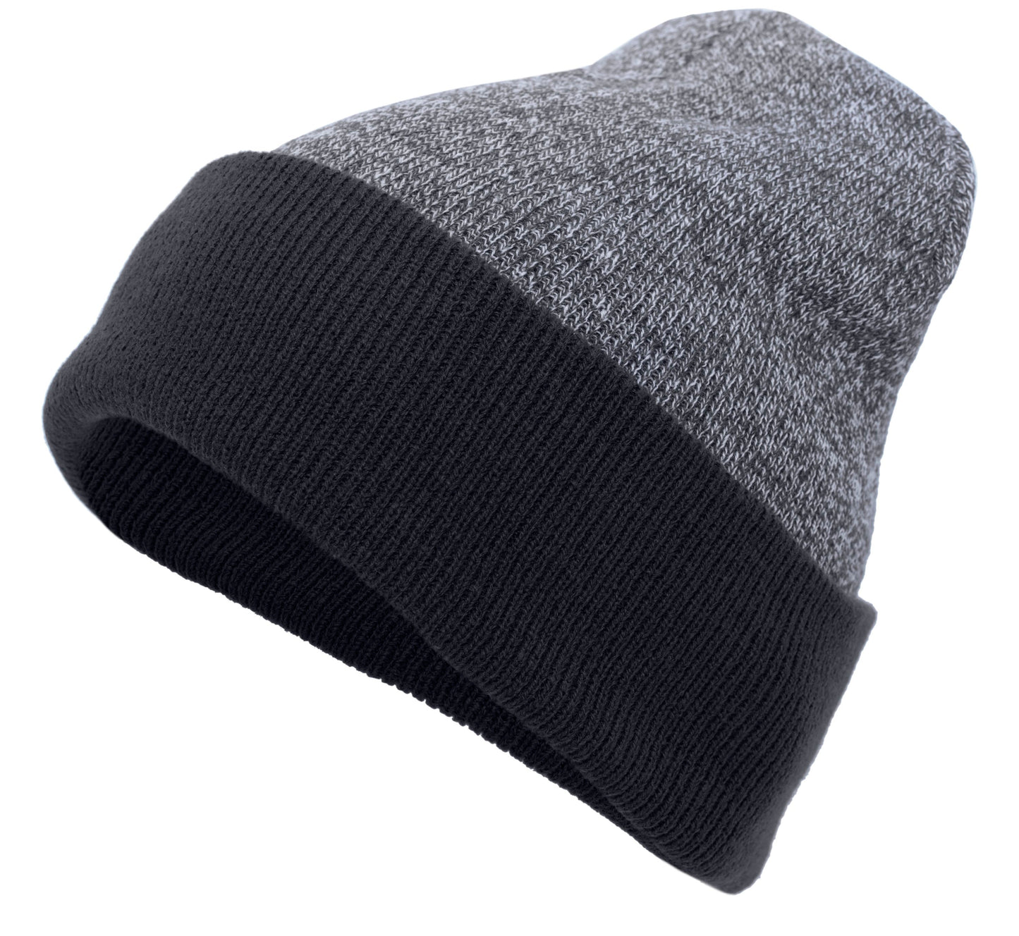Heather Two-Tone Cuff Beanie 651K