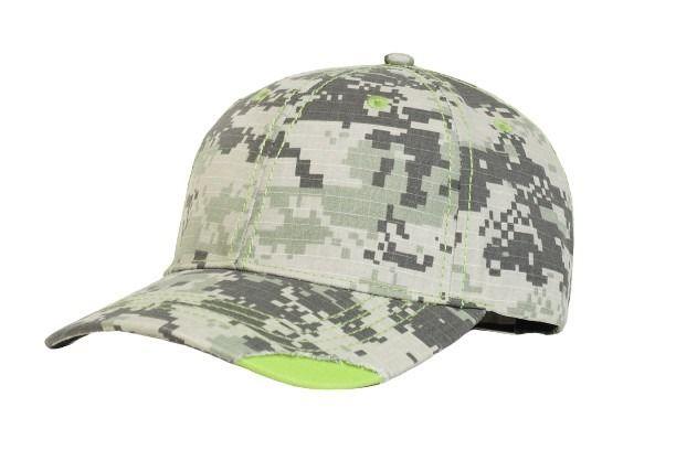 Distressed Camo Hook-And-Loop Adjustable Cap - Dresses Max