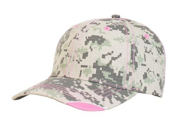 Distressed Camo Hook-And-Loop Adjustable Cap - Dresses Max