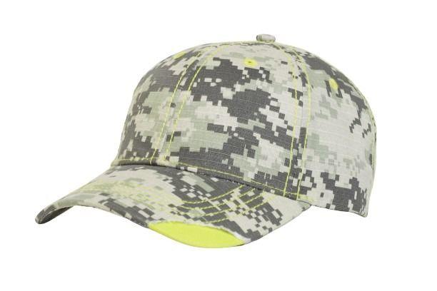 Distressed Camo Hook-And-Loop Adjustable Cap - Dresses Max