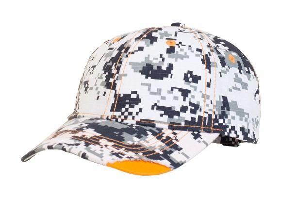 Distressed Camo Hook-And-Loop Adjustable Cap - Dresses Max