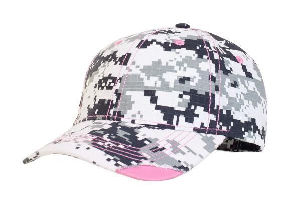 Distressed Camo Hook-And-Loop Adjustable Cap - Dresses Max