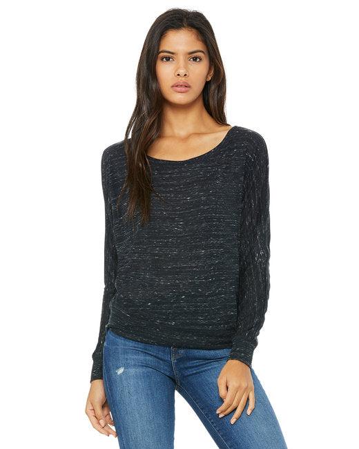 Bella + Canvas Ladies' Flowy Long-Sleeve Off Shoulder T-Shirt 8850 - Dresses Max