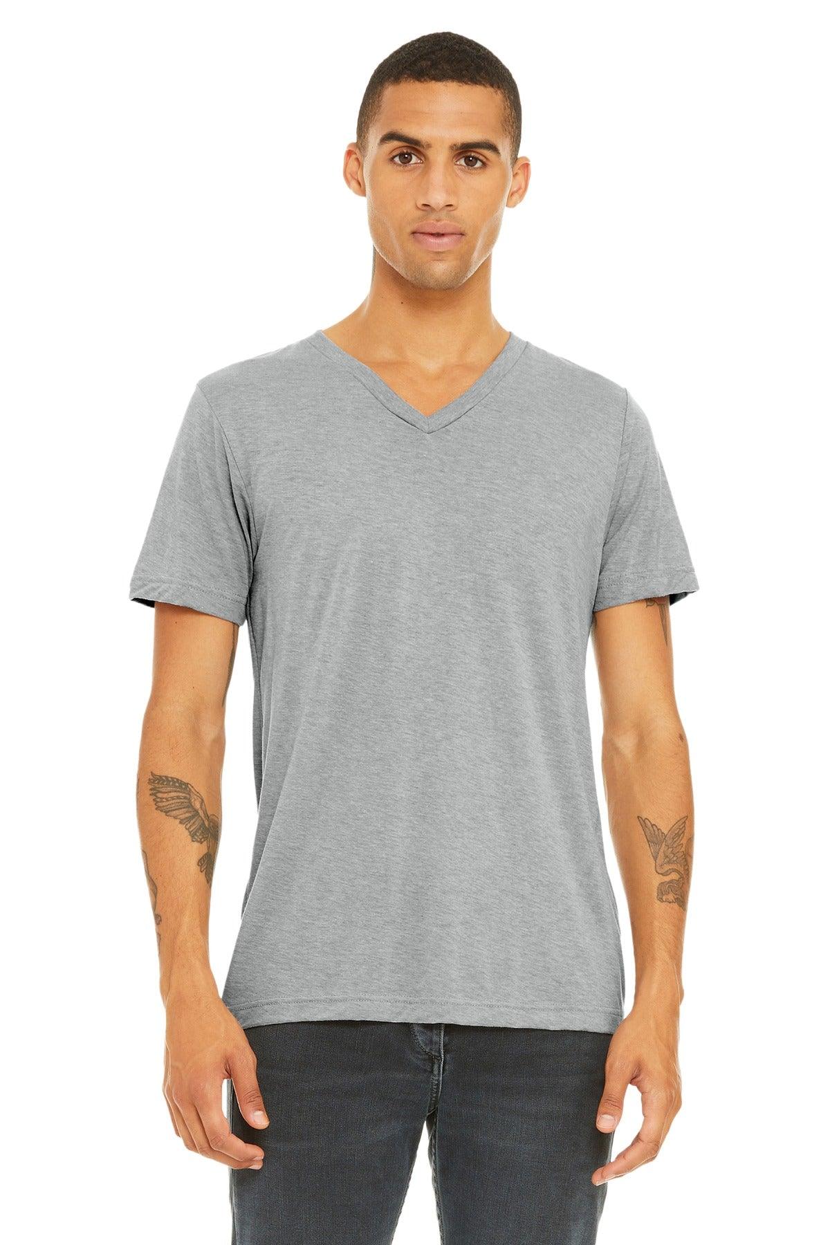BELLA+CANVAS Unisex Triblend Short Sleeve V-Neck Tee. BC3415 - Dresses Max