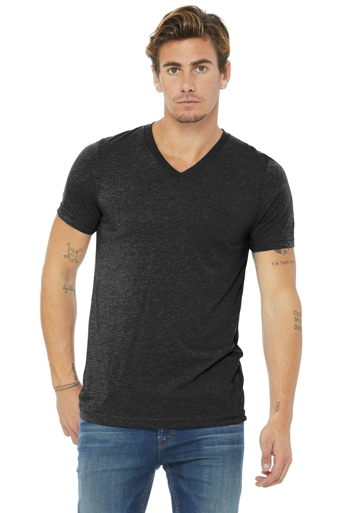 BELLA+CANVAS Unisex Triblend Short Sleeve V-Neck Tee. BC3415 - Dresses Max