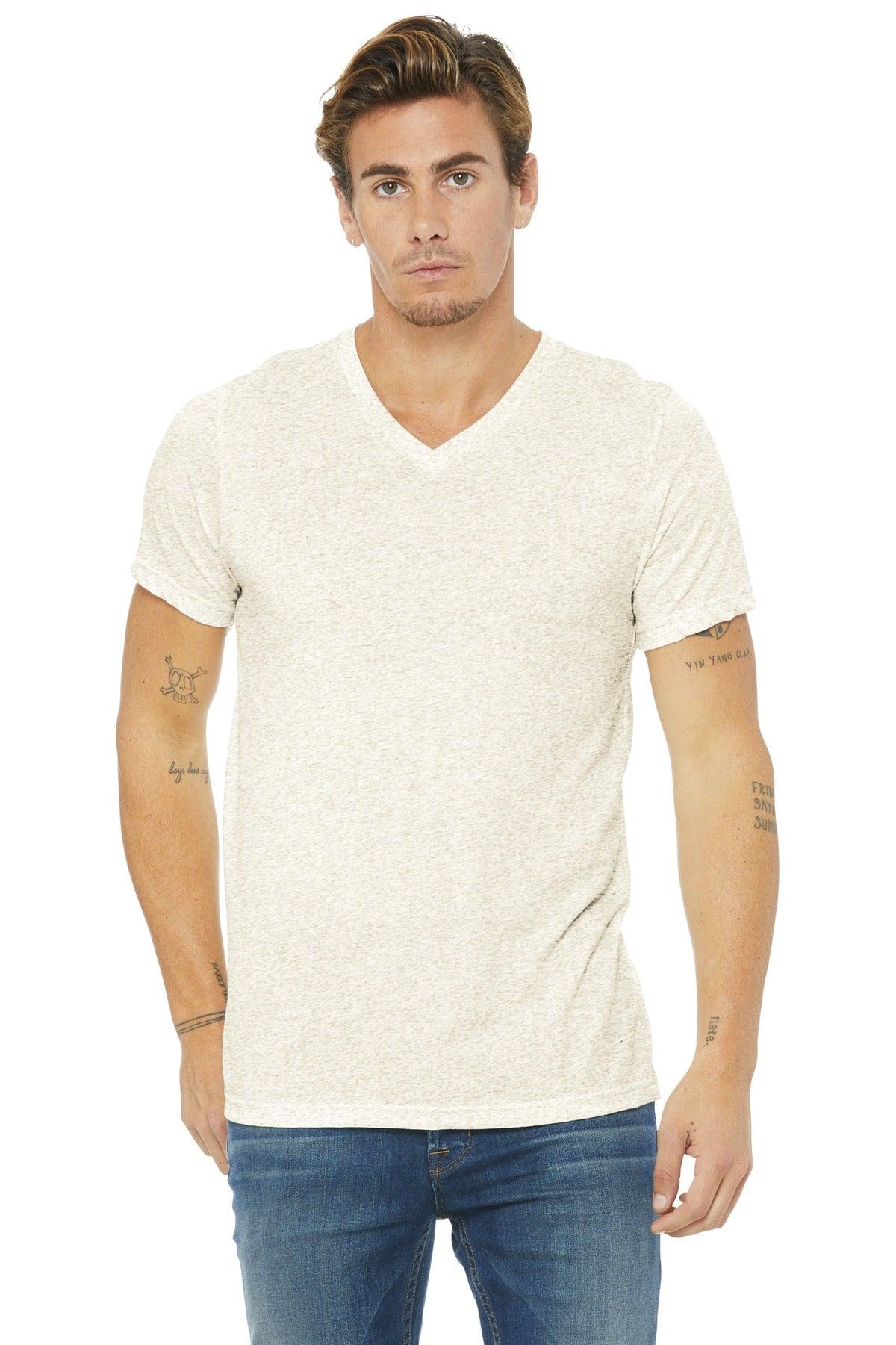 BELLA+CANVAS Unisex Triblend Short Sleeve V-Neck Tee. BC3415 - Dresses Max
