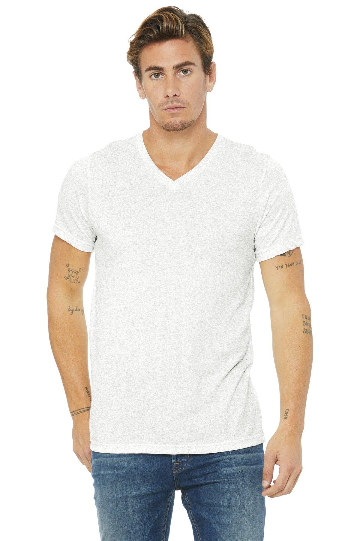 BELLA+CANVAS Unisex Triblend Short Sleeve V-Neck Tee. BC3415 - Dresses Max