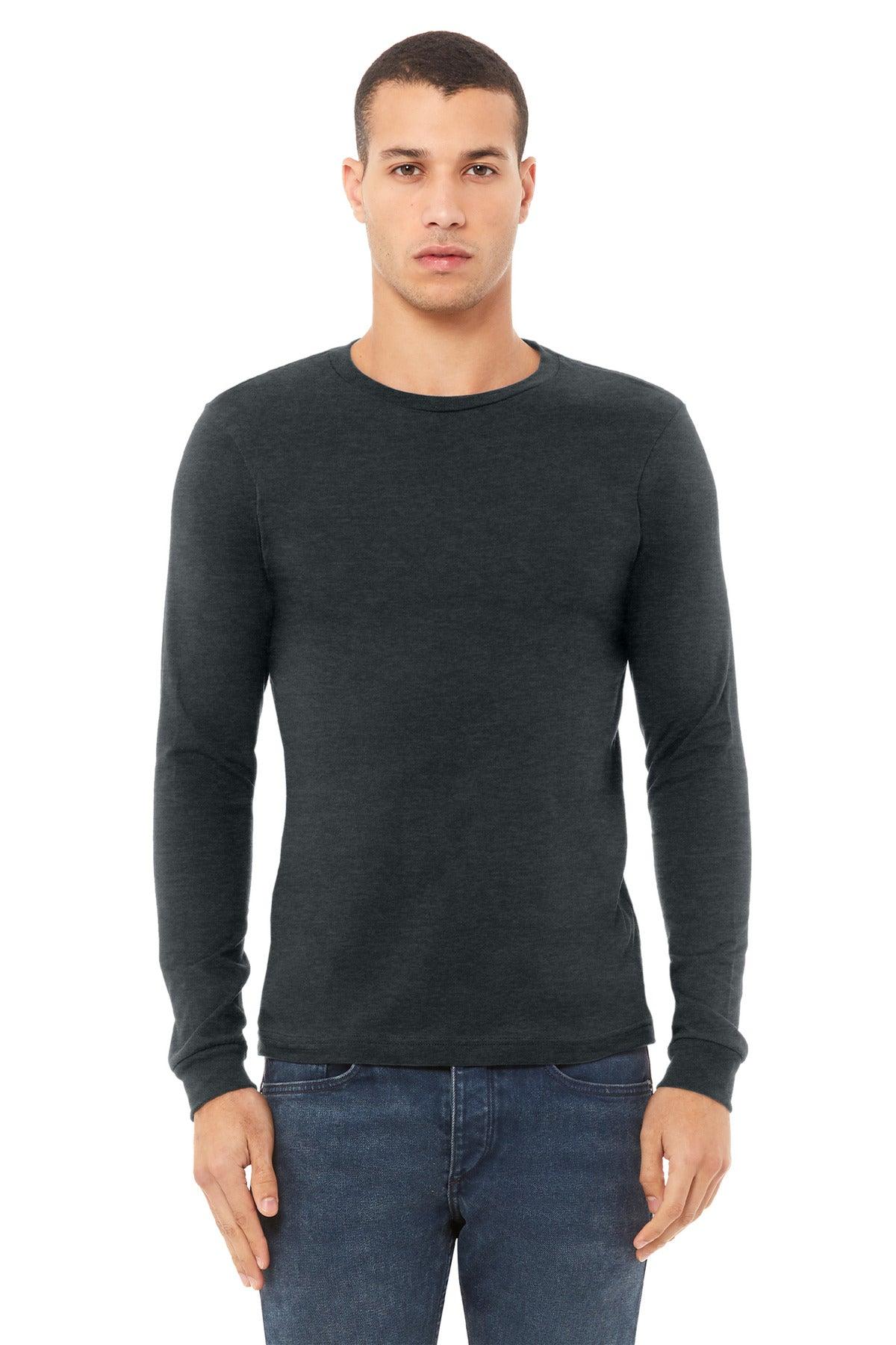 BELLA+CANVAS Unisex Heather CVC Long Sleeve Tee BC3501CVC - Dresses Max