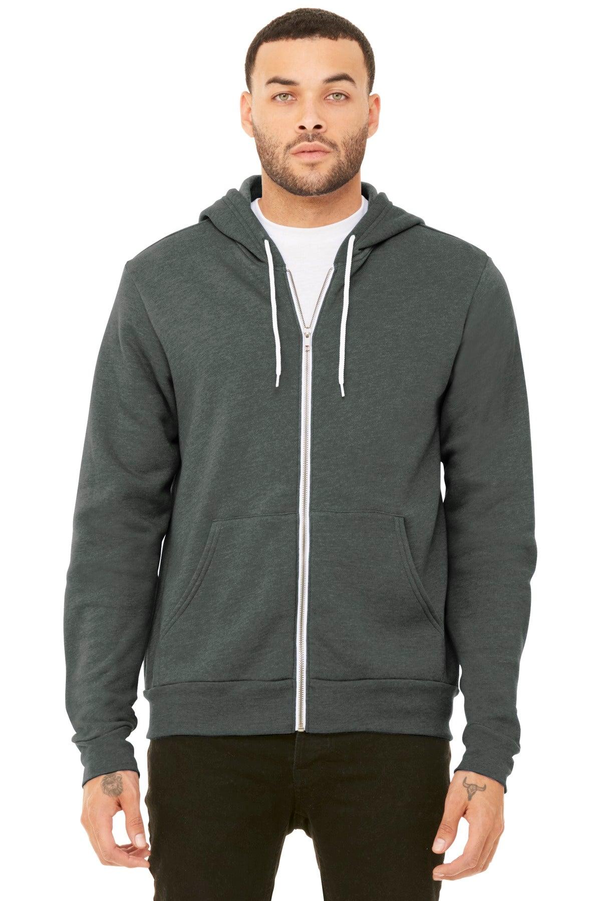 BELLA+CANVAS Unisex Sponge Fleece Full-Zip Hoodie. BC3739 - Dresses Max