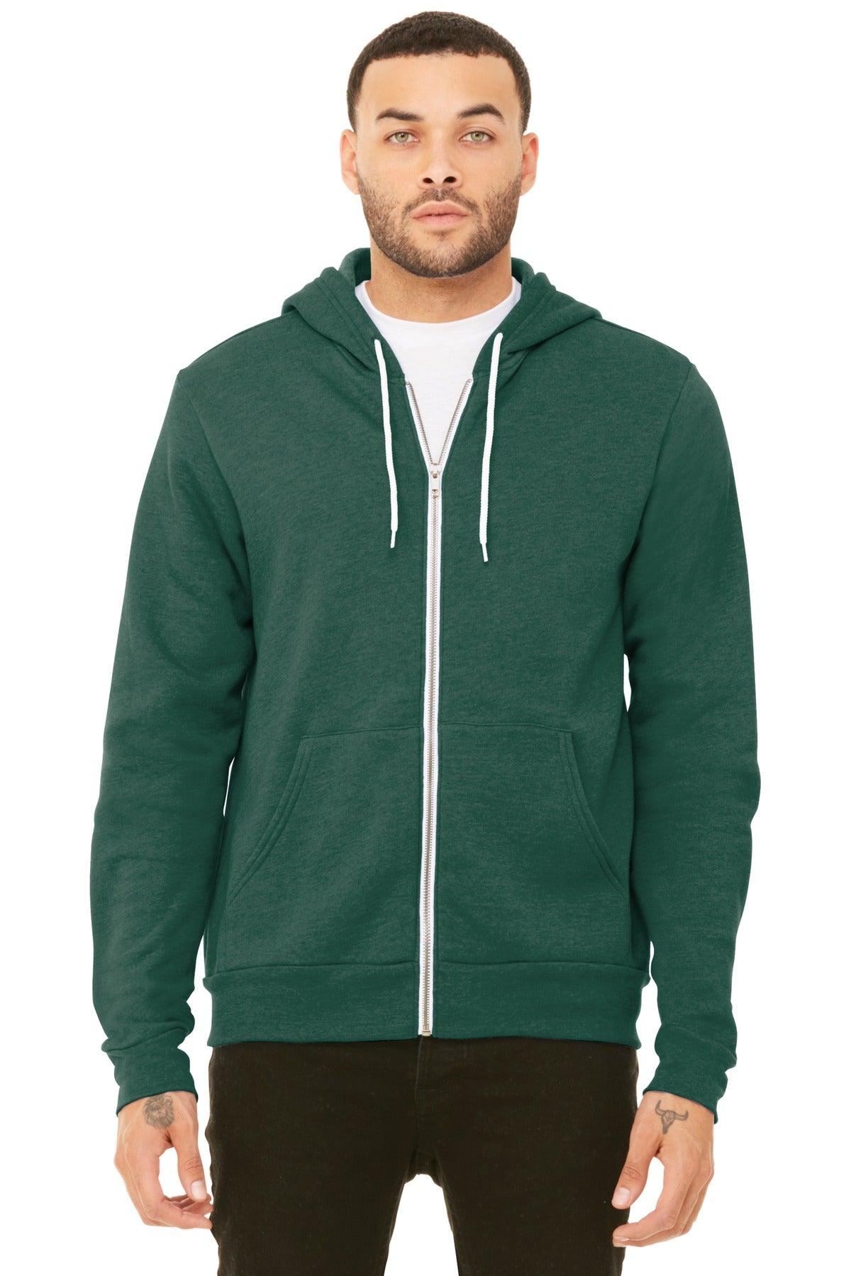 BELLA+CANVAS Unisex Sponge Fleece Full-Zip Hoodie. BC3739 - Dresses Max