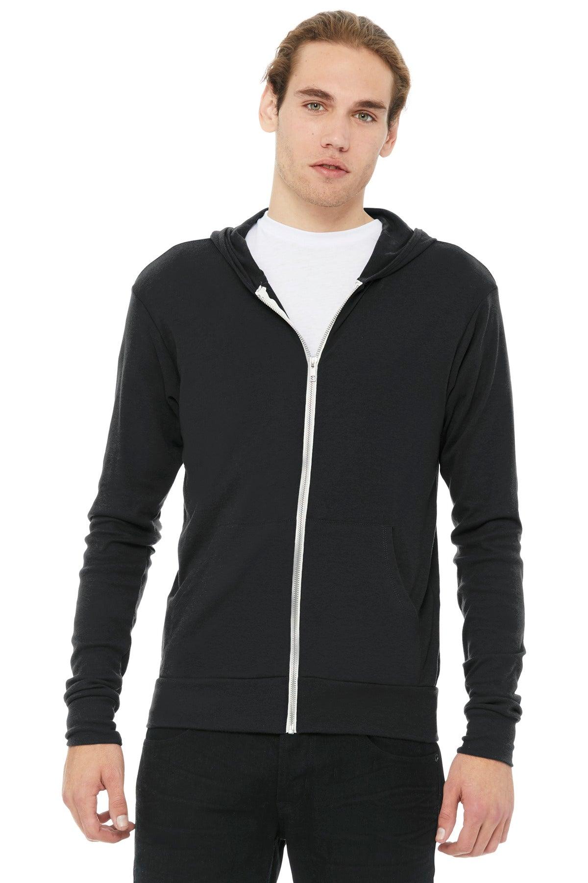 BELLA+CANVAS Unisex Triblend Full-Zip Lightweight Hoodie. BC3939 - Dresses Max