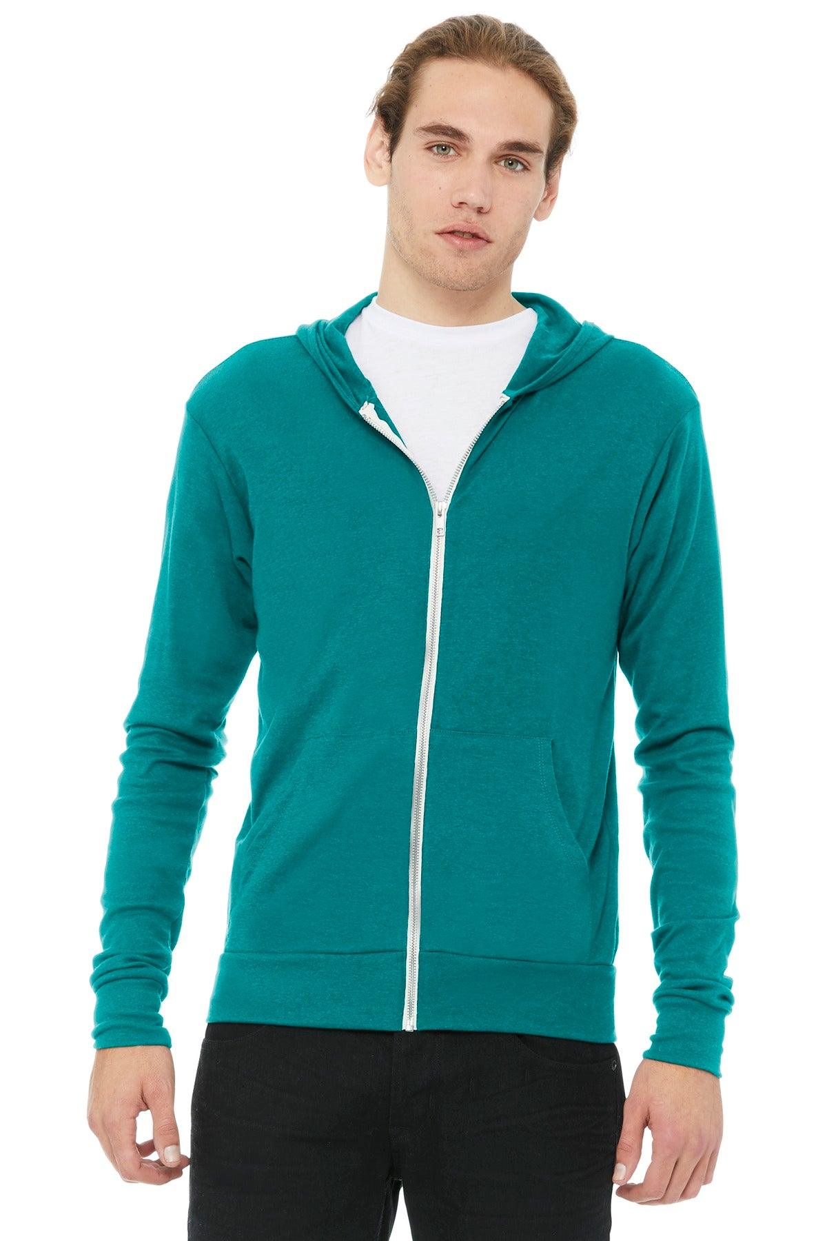 BELLA+CANVAS Unisex Triblend Full-Zip Lightweight Hoodie. BC3939 - Dresses Max