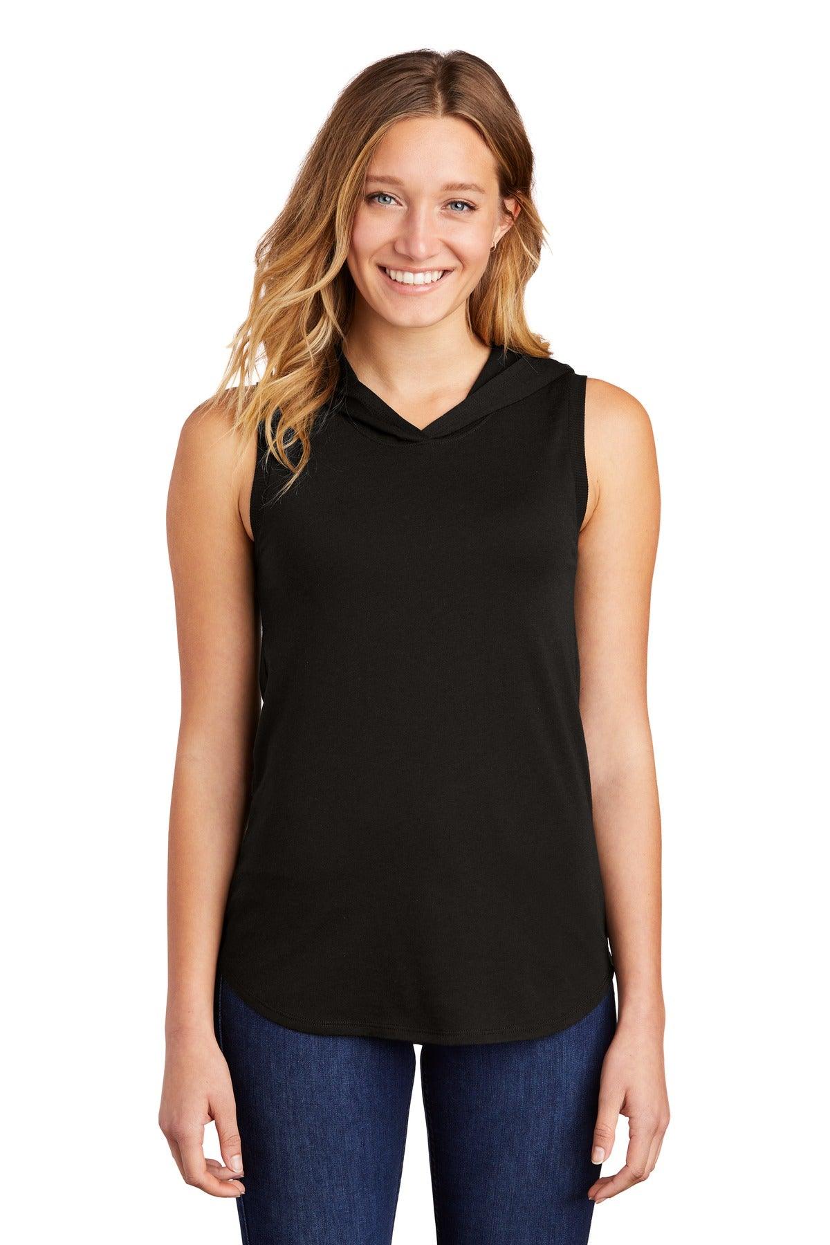 District Women's Perfect Tri Sleeveless Hoodie DT1375 - Dresses Max