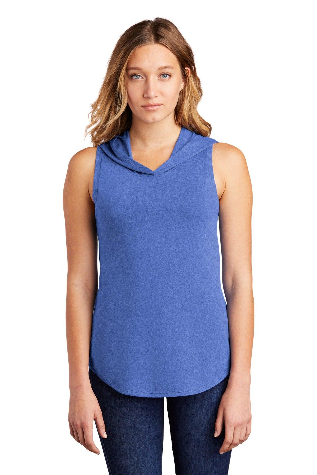 District Women's Perfect Tri Sleeveless Hoodie DT1375 - Dresses Max