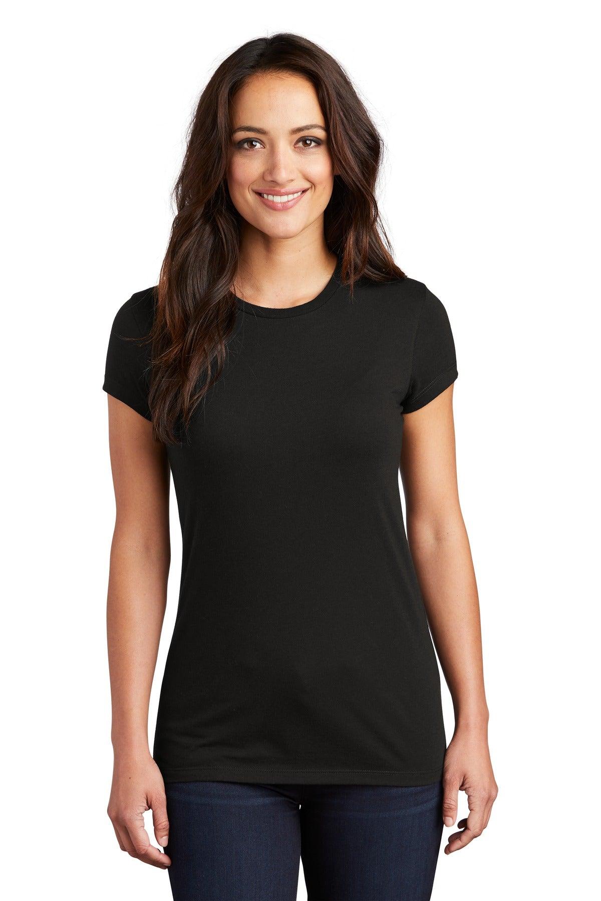 District Women's Fitted Perfect Tri Tee. DT155 - Dresses Max
