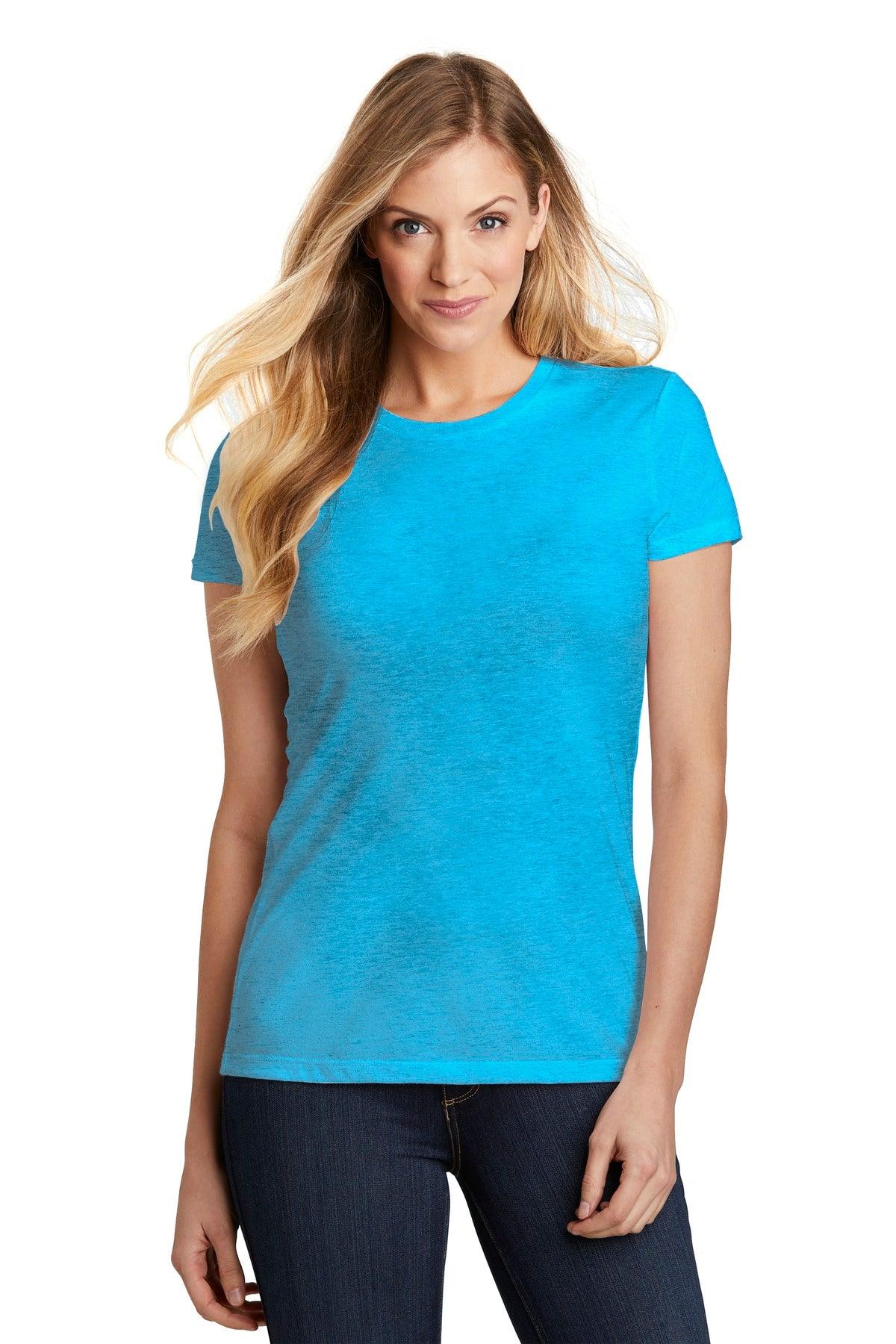 District Women's Fitted Perfect Tri Tee. DT155 - Dresses Max
