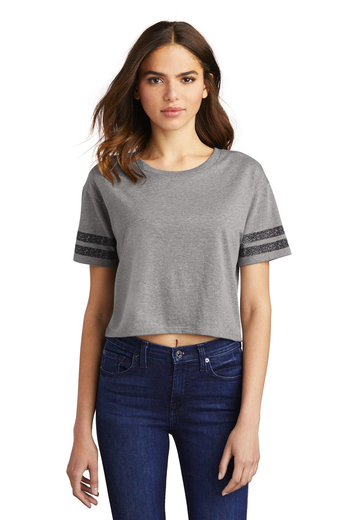 District Women's Scorecard Crop Tee DT488 - Dresses Max