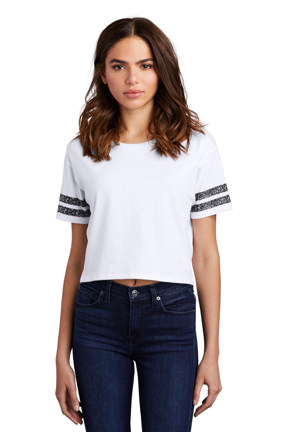 District Women's Scorecard Crop Tee DT488 - Dresses Max