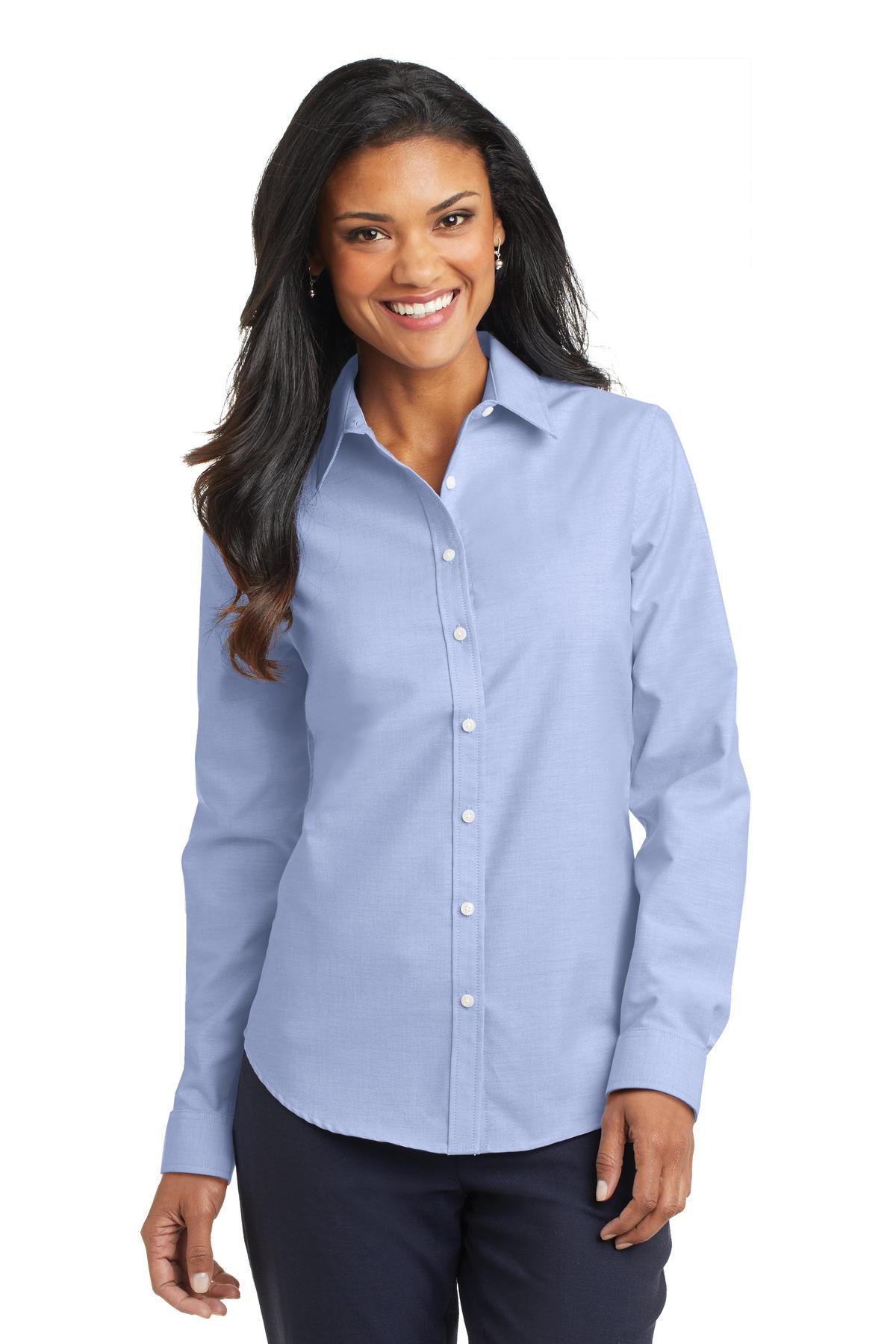 Port Authority Ladies SuperPro Oxford Shirt. L658 - Dresses Max