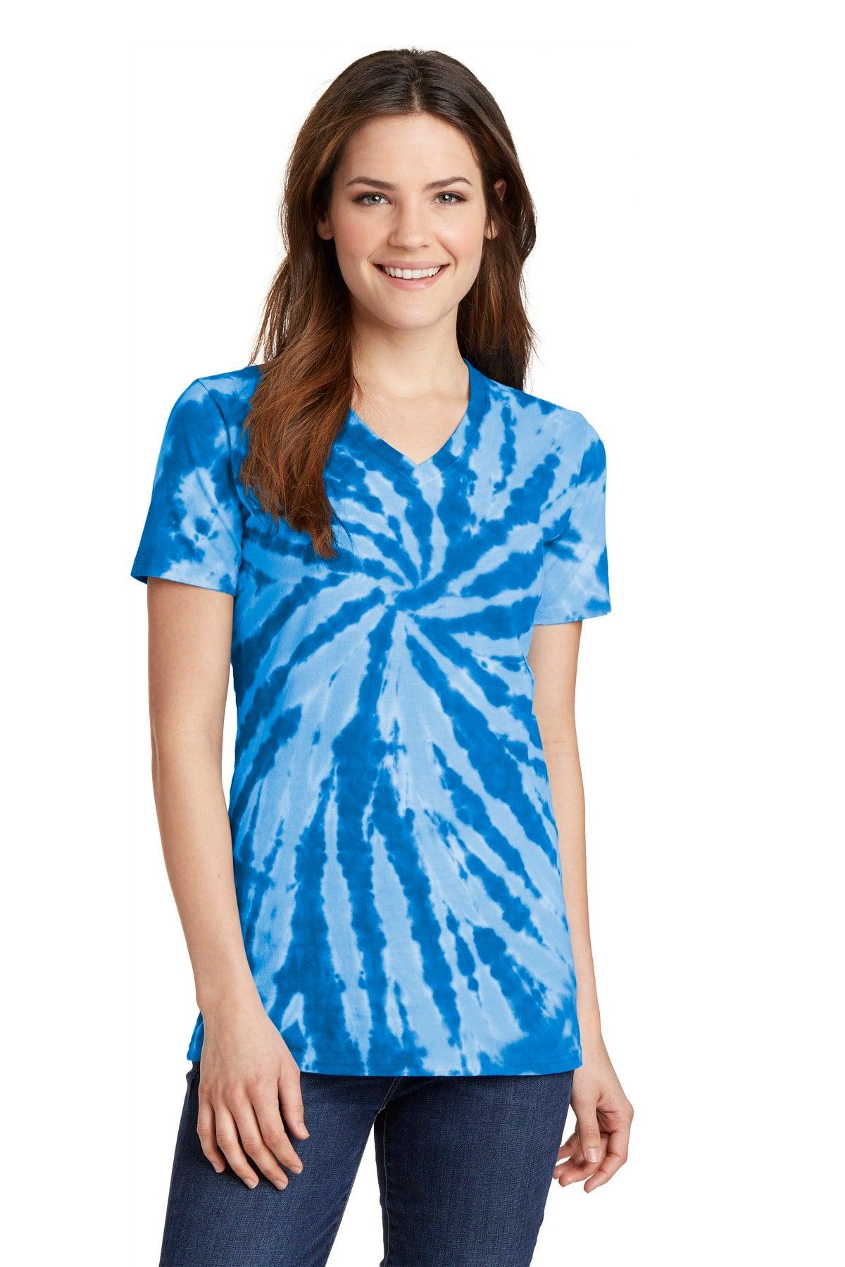 Port & Company Ladies Tie-Dye V-Neck Tee. LPC147V - Dresses Max
