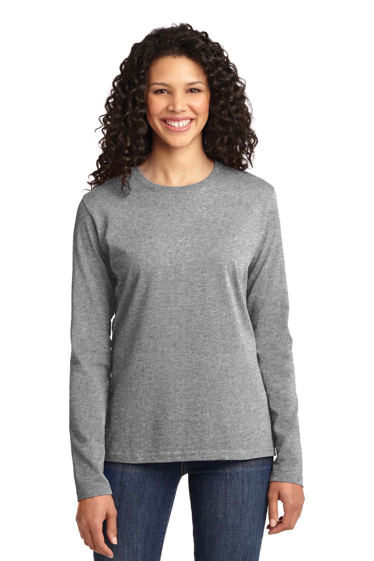 Port & Company Ladies Long Sleeve Core Cotton Tee. LPC54LS - Dresses Max
