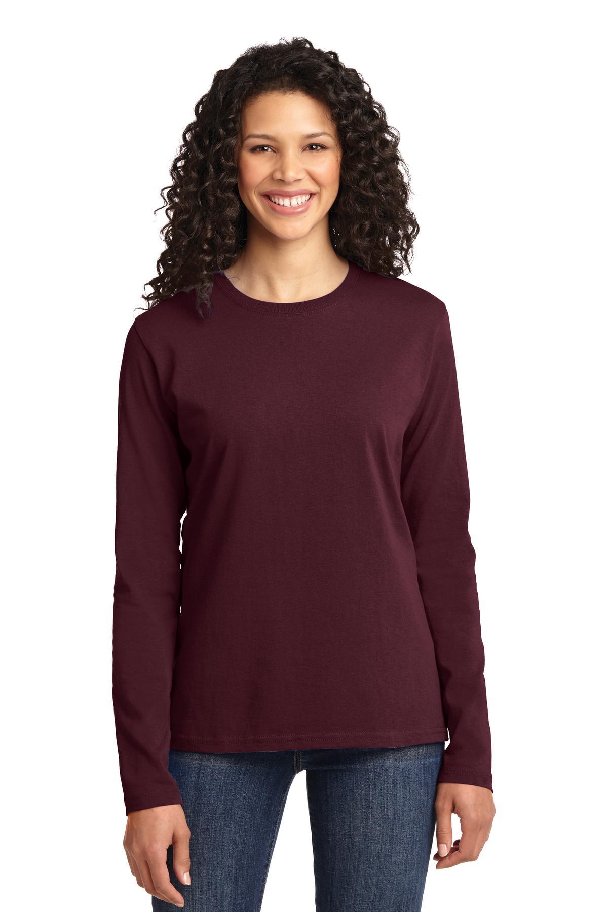 Port & Company Ladies Long Sleeve Core Cotton Tee. LPC54LS - Dresses Max