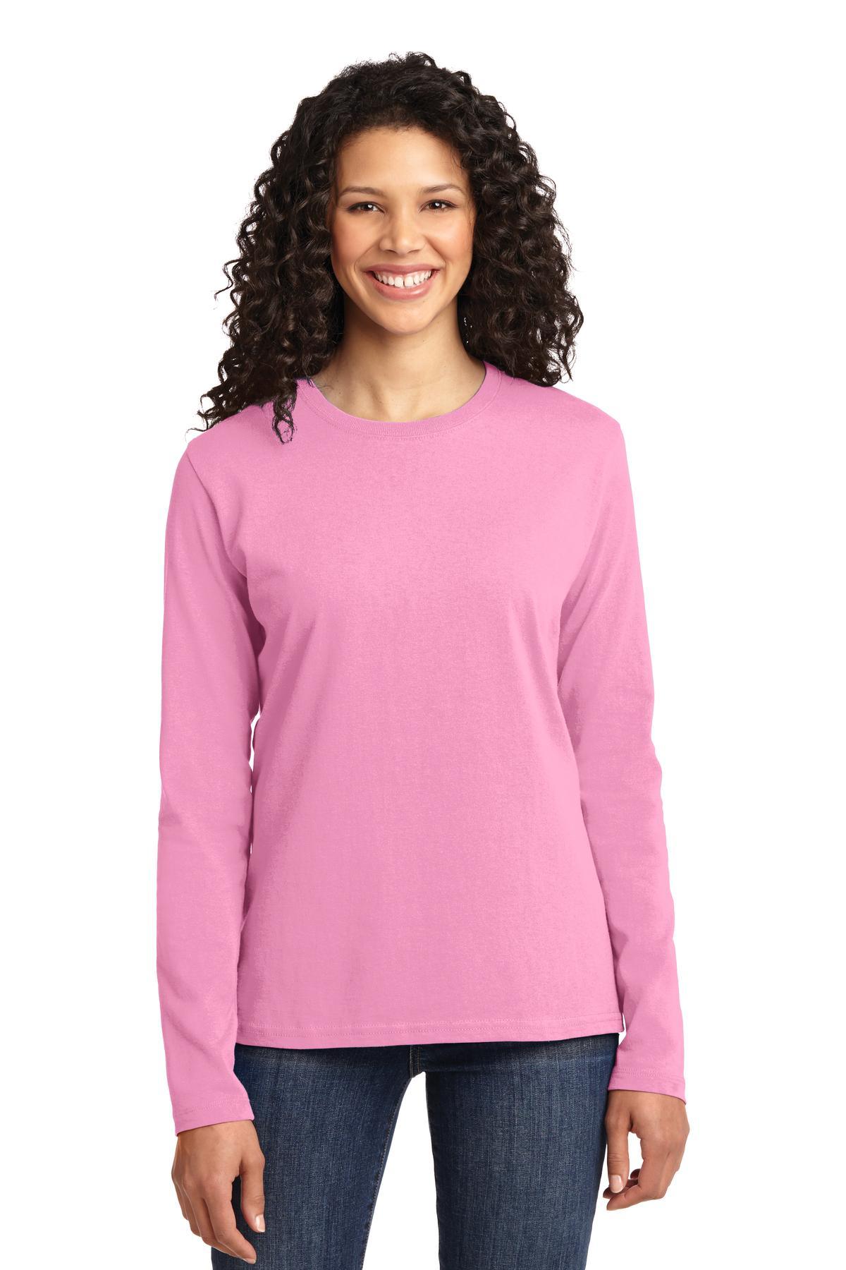 Port & Company Ladies Long Sleeve Core Cotton Tee. LPC54LS - Dresses Max