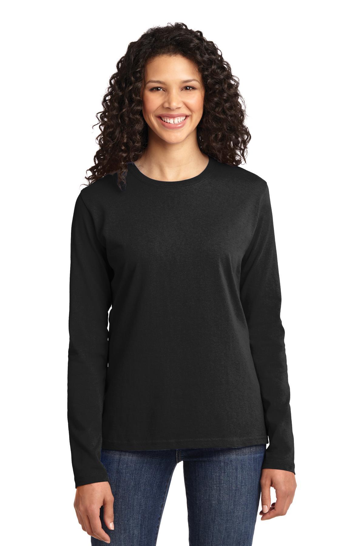 Port & Company Ladies Long Sleeve Core Cotton Tee. LPC54LS - Dresses Max
