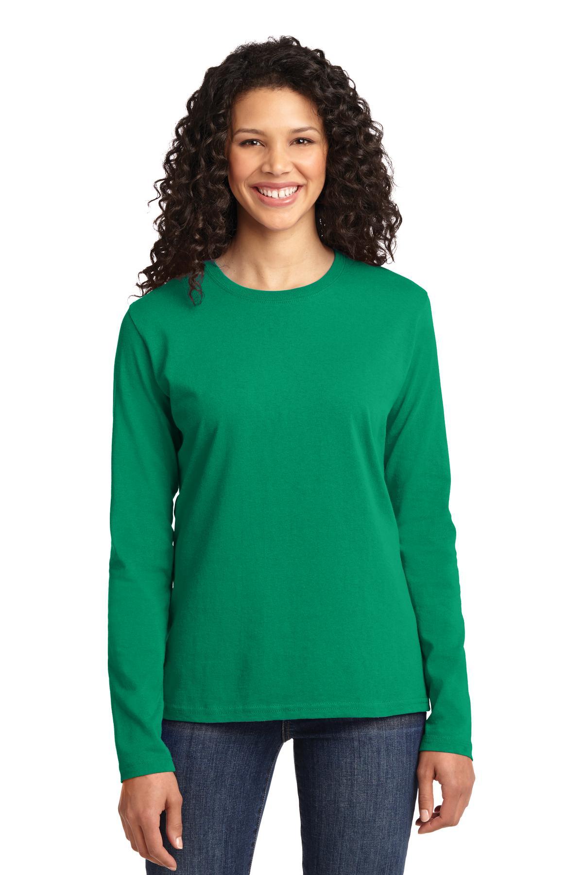 Port & Company Ladies Long Sleeve Core Cotton Tee. LPC54LS - Dresses Max