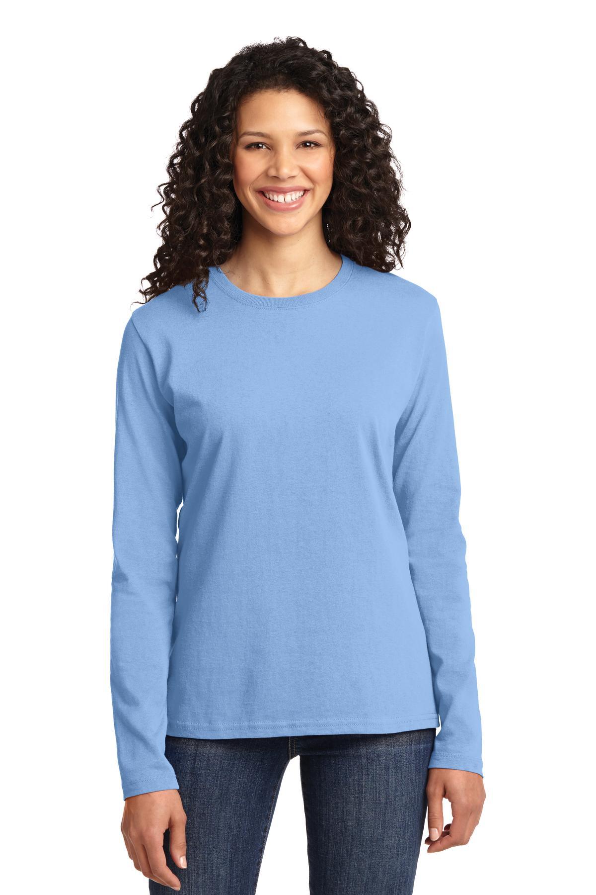 Port & Company Ladies Long Sleeve Core Cotton Tee. LPC54LS - Dresses Max