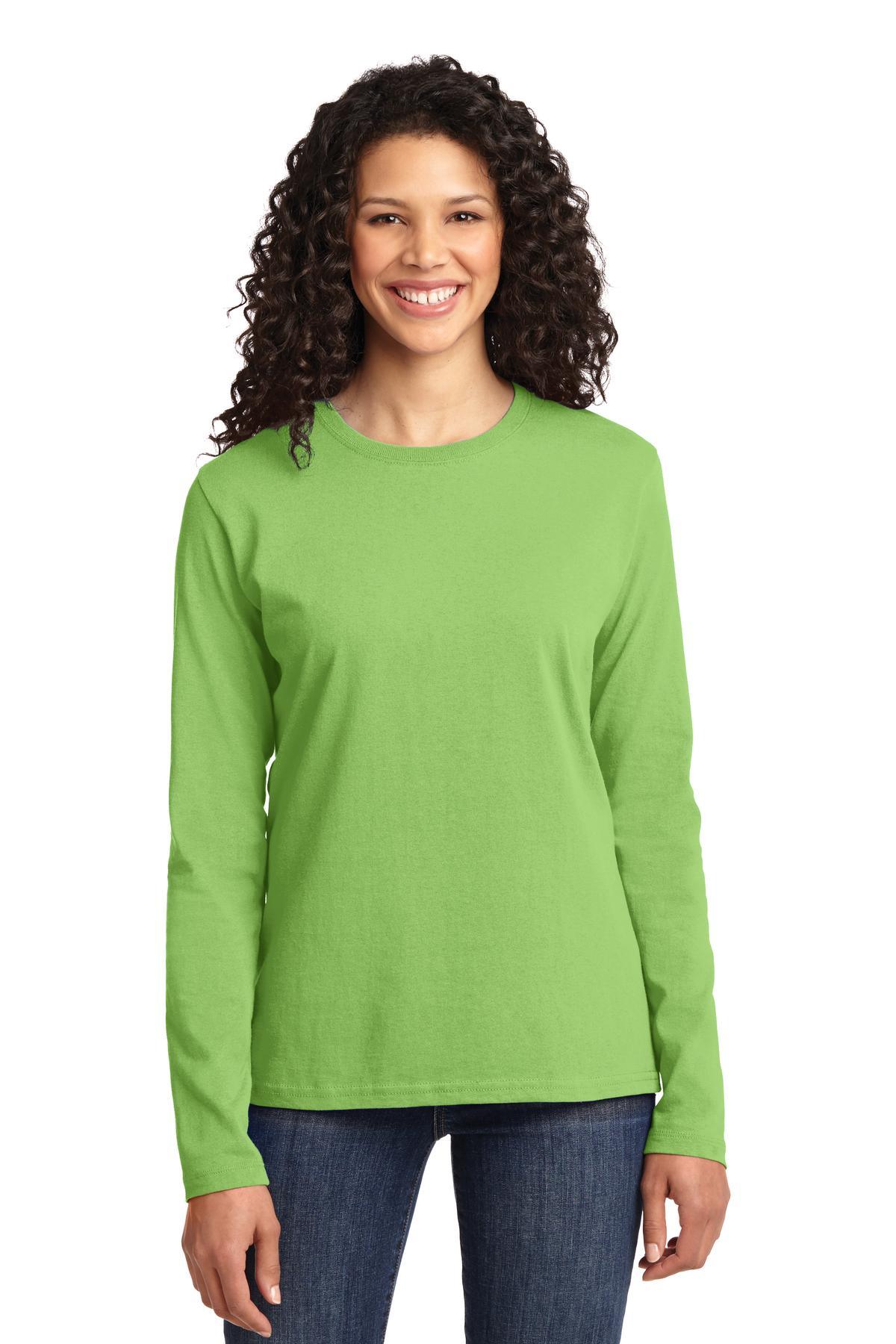 Port & Company Ladies Long Sleeve Core Cotton Tee. LPC54LS - Dresses Max