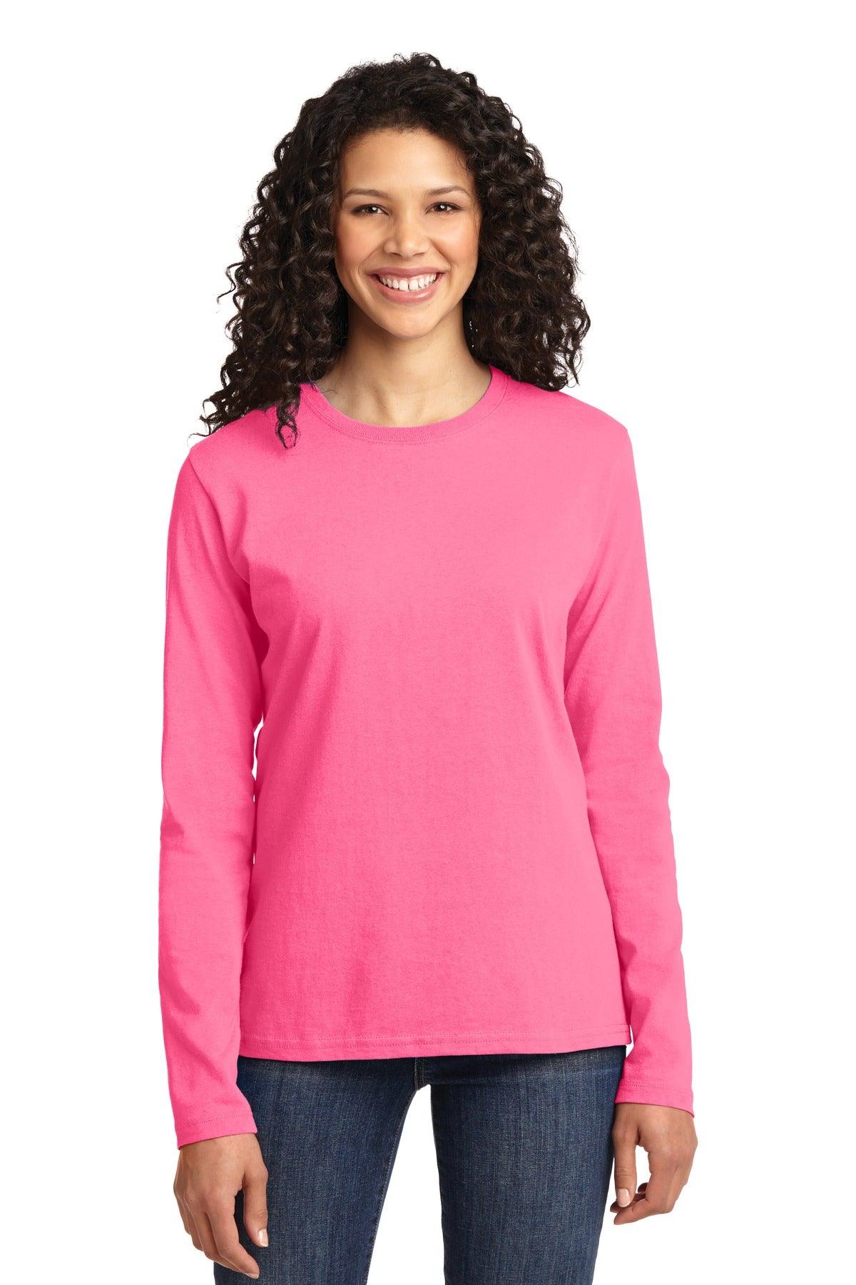 Port & Company Ladies Long Sleeve Core Cotton Tee. LPC54LS - Dresses Max