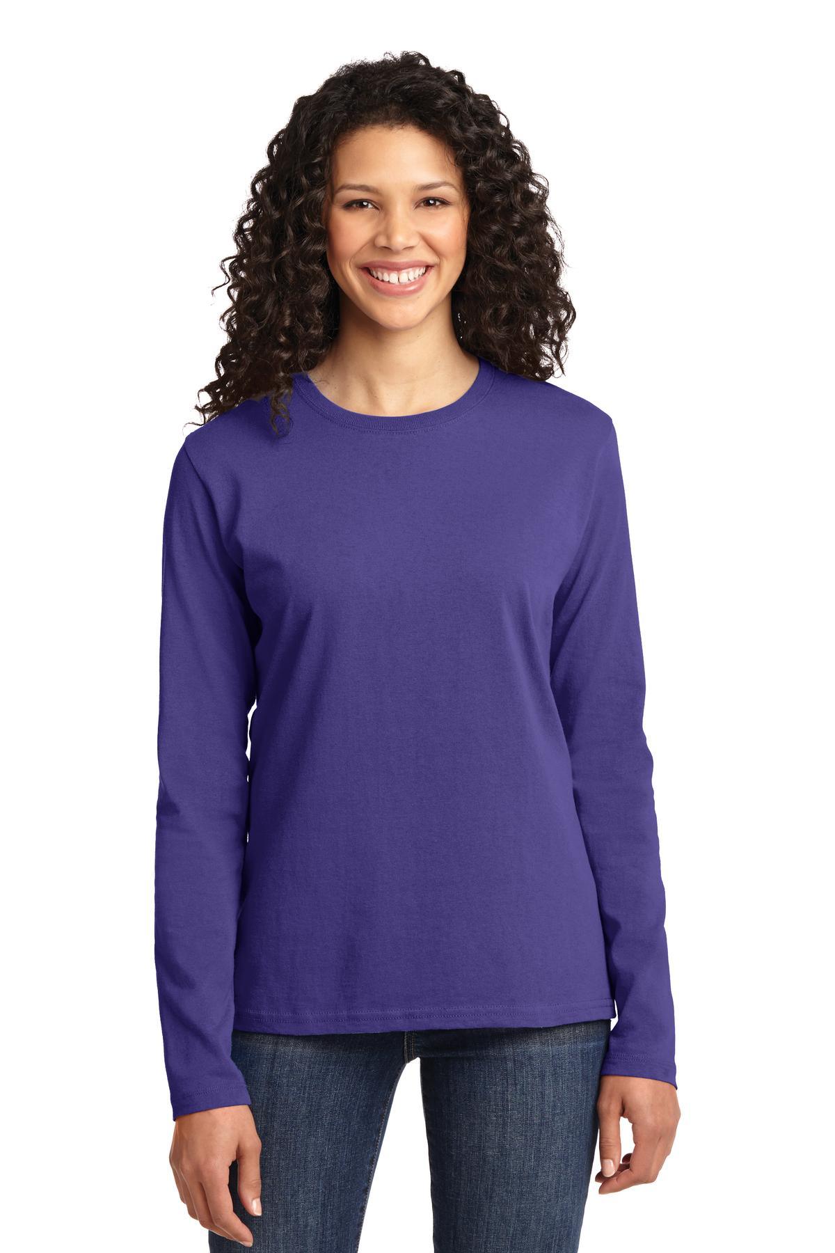 Port & Company Ladies Long Sleeve Core Cotton Tee. LPC54LS - Dresses Max