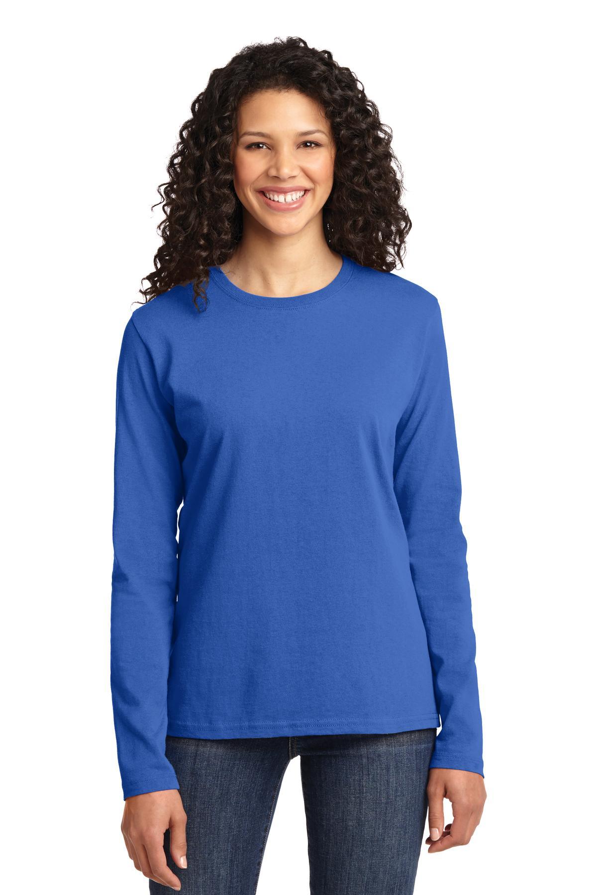 Port & Company Ladies Long Sleeve Core Cotton Tee. LPC54LS - Dresses Max