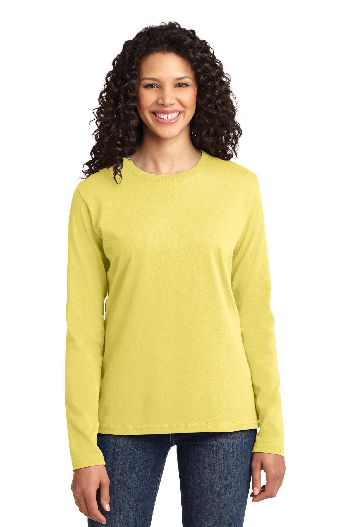 Port & Company Ladies Long Sleeve Core Cotton Tee. LPC54LS - Dresses Max